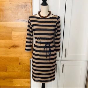Sharagano Striped Midi Dress